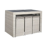Ensemble Table + 6 Chaises DKD Home Decor Acier rotin synthétique 143 x 80 x 100 cm Mamm