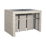 Ensemble Table + 6 Chaises DKD Home Decor Acier rotin synthétique 143 x 80 x 100 cm Mamm