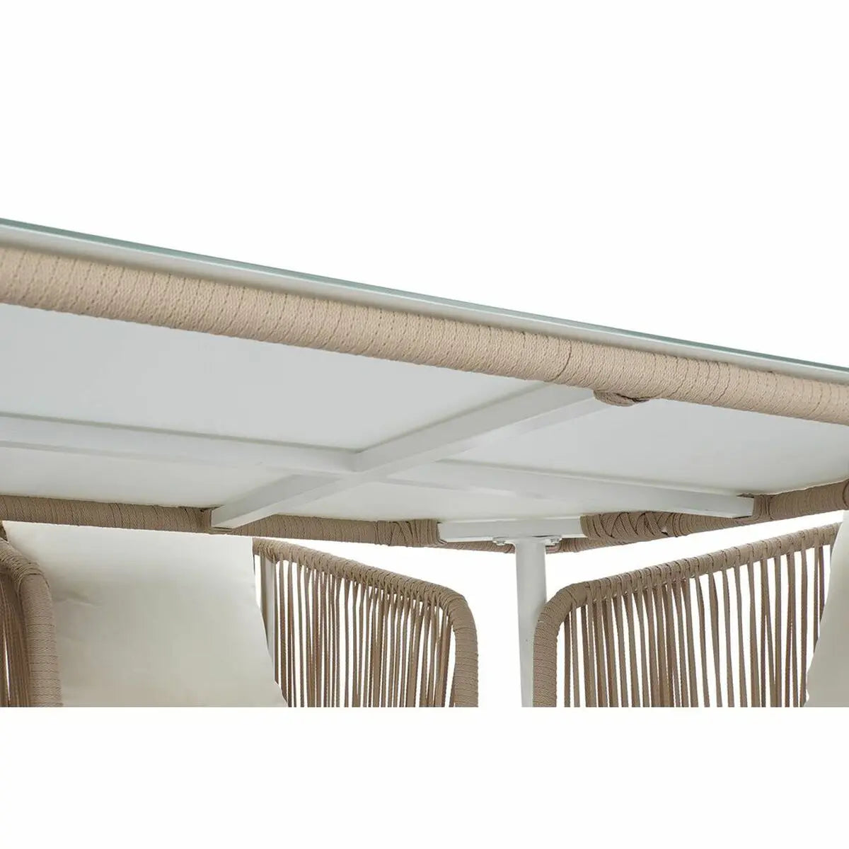 Ensemble Table + Chaises DKD Home Decor Beige 78 cm 163 x 95 x 6 cm Bigbuy