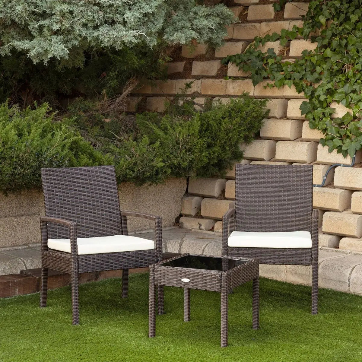 Ensemble Table avec 2 Sièges Aktive Bigbuy