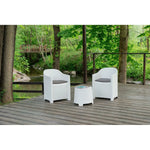 Ensemble Table avec 2 Sièges IPAE Progarden Luna sluc06bg Blanc Jardin (3 Pièces) Bigbuy