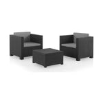 Ensemble Table avec 2 Sièges SP Berner Diva tete grafit Bigbuy