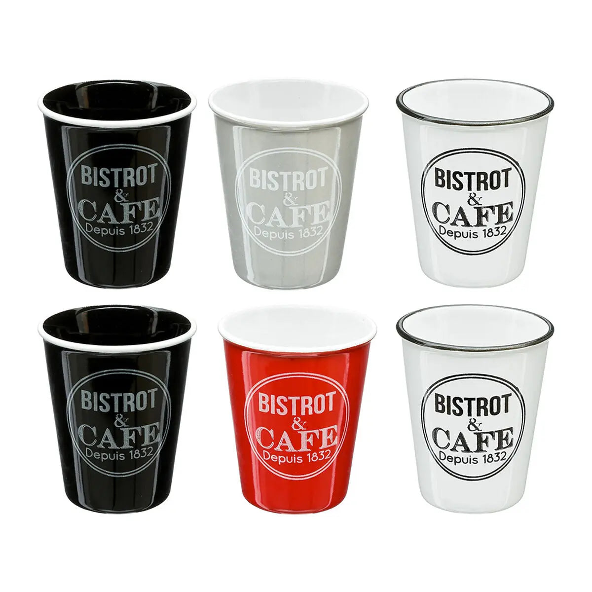 Ensemble de 6 tasses à café 5five Bistrot (110 ml) Mamm