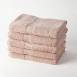 Ensemble de serviettes de toilette TODAY 100 % coton 70 x 130 cm Rose (5 Unités) Mamm