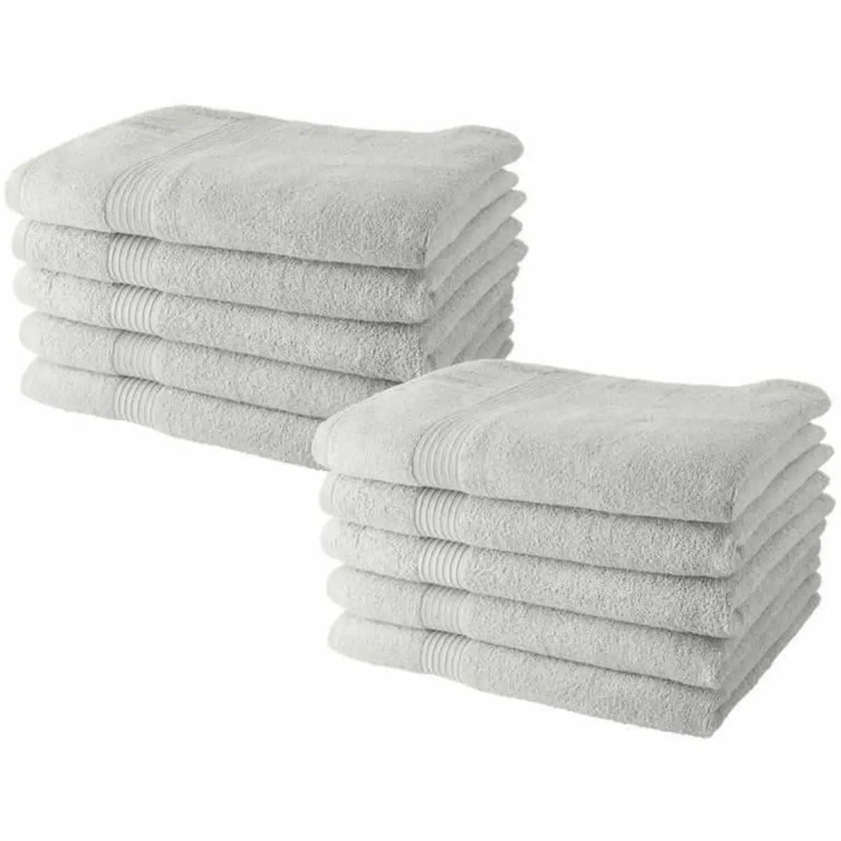 Ensemble de serviettes de toilette TODAY Blanc 10 Pièces 70 x 130 cm Mamm