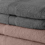 Ensemble de serviettes de toilette TODAY Gris Rose clair 5 Pièces 70 x 130 cm Mamm
