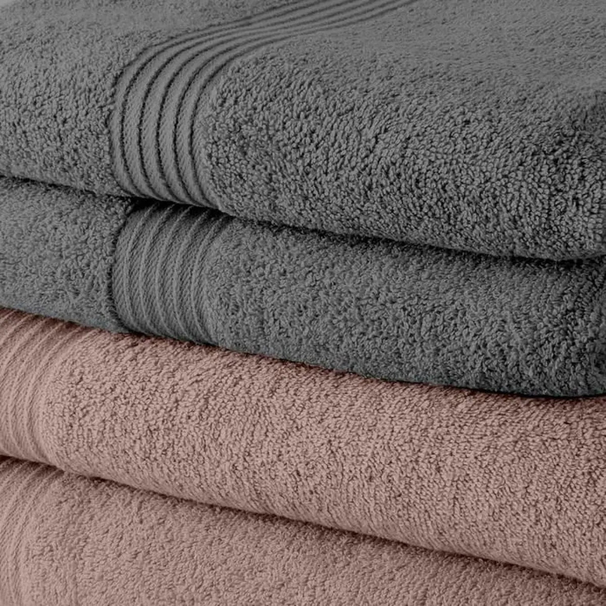 Ensemble de serviettes de toilette TODAY Gris Rose clair 5 Pièces 70 x 130 cm Mamm