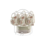 Ensemble de tasses à café DKD Home Decor Beige Métal Vert Dolomite (180 ml) (6 Pièces) Mamm
