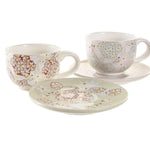 Ensemble de tasses à café DKD Home Decor Beige Métal Vert Dolomite (180 ml) (6 Pièces) Mamm