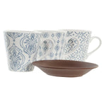 Ensemble de tasses à café DKD Home Decor Bleu Marron Grès (150 ml) Mamm
