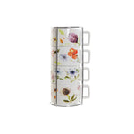 Ensemble de tasses à café DKD Home Decor Métal Dolomite (13 x 9,5 x 6,5 cm) (4 pcs) (260 ml) Mamm