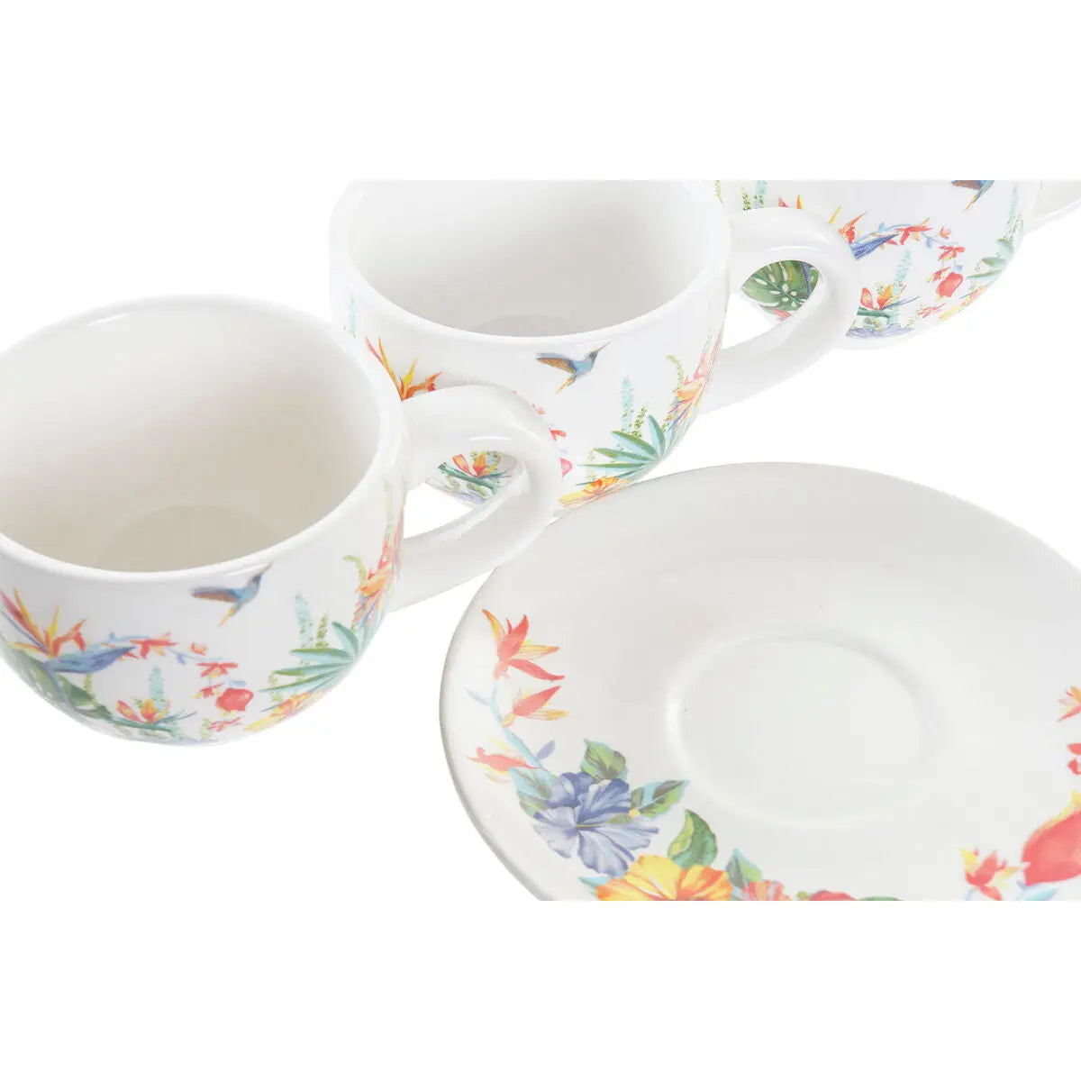 Ensemble de tasses à café DKD Home Decor Métal Multicouleur Dolomite (180 ml) Mamm