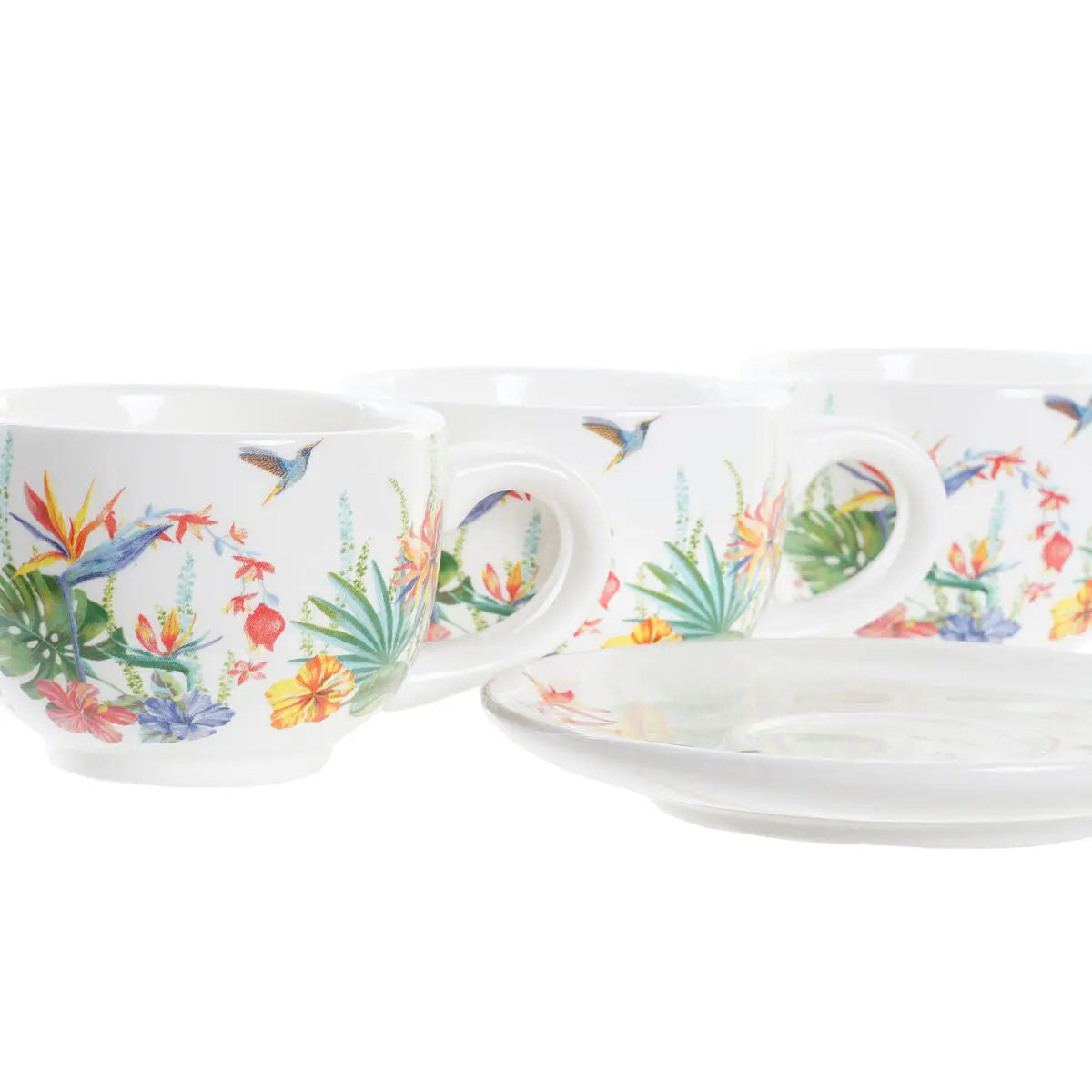 Ensemble de tasses à café DKD Home Decor Métal Multicouleur Dolomite (180 ml) Mamm