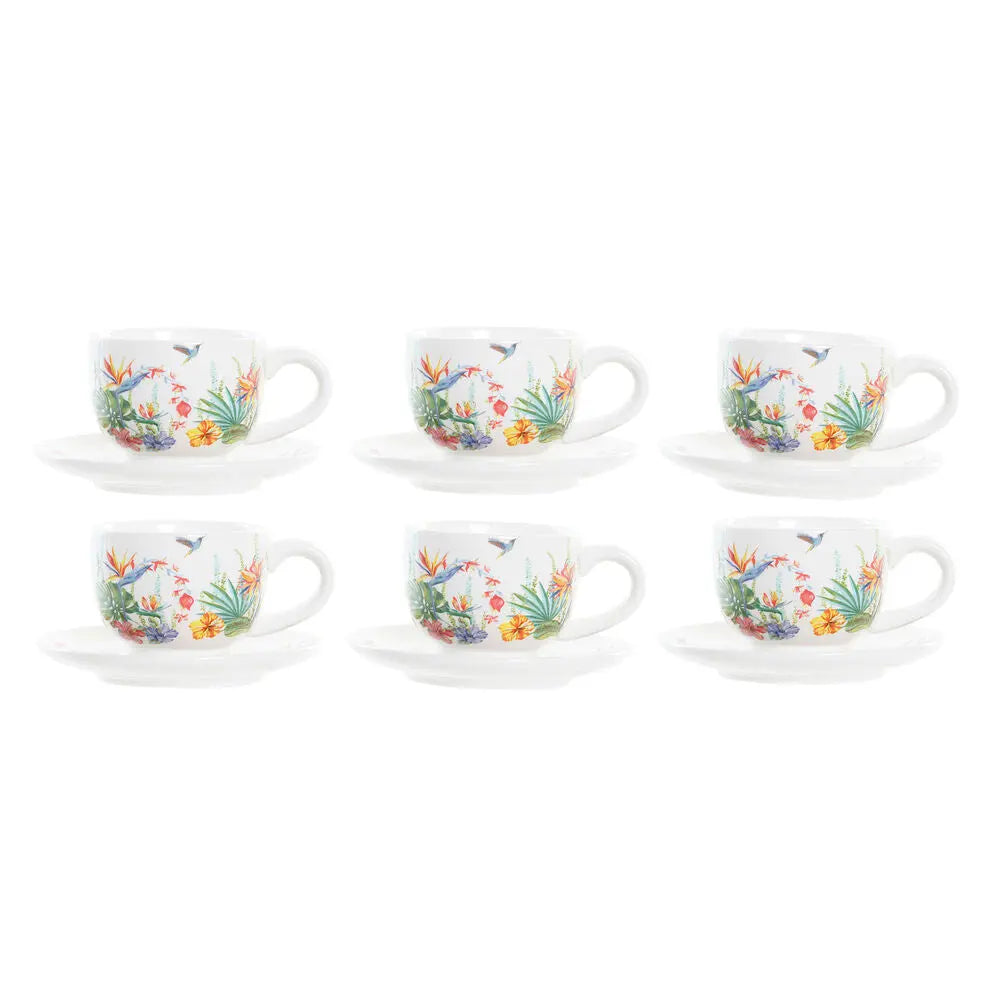 Ensemble de tasses à café DKD Home Decor Métal Multicouleur Dolomite (180 ml) Mamm