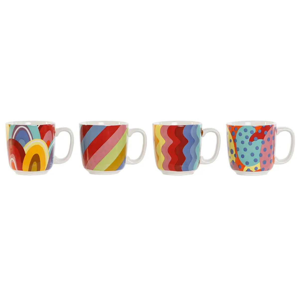 Ensemble de tasses à café DKD Home Decor Multicouleur Corail Bambou Dolomite 180 ml Mamm