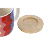 Ensemble de tasses à café DKD Home Decor Multicouleur Corail Bambou Dolomite 180 ml Mamm