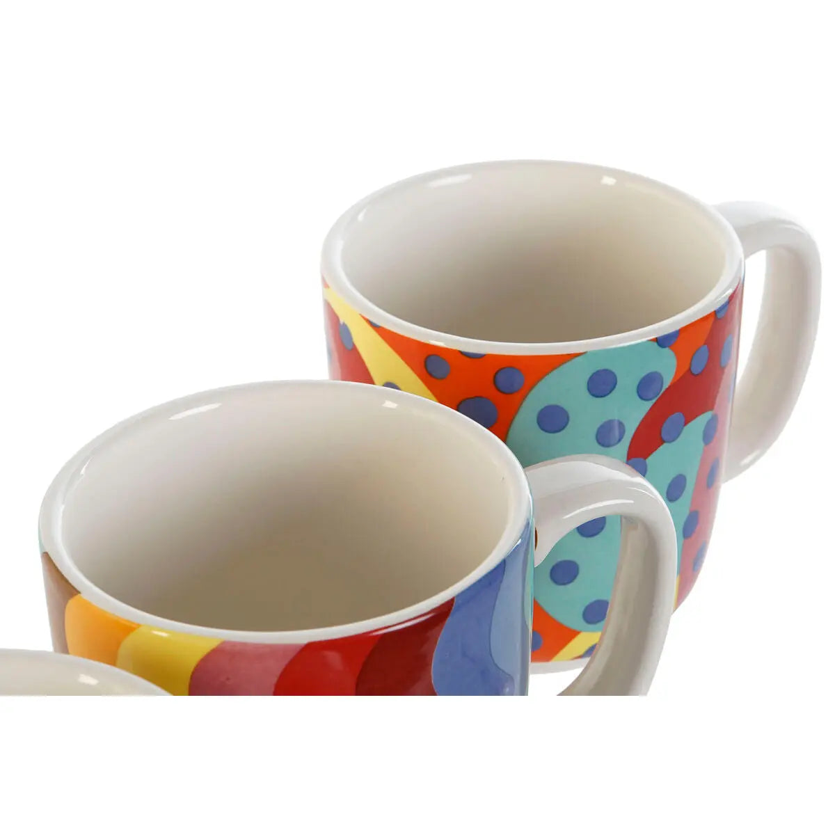 Ensemble de tasses à café DKD Home Decor Multicouleur Corail Bambou Dolomite 180 ml Mamm