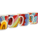 Ensemble de tasses à café DKD Home Decor Multicouleur Corail Bambou Dolomite 180 ml Mamm