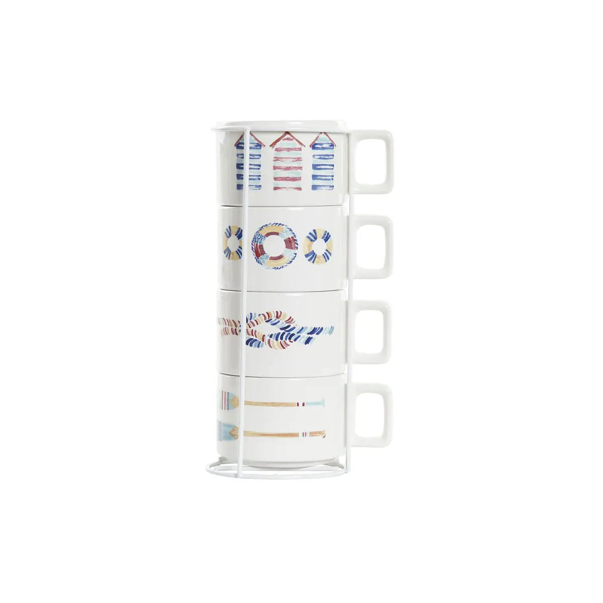 Ensemble de tasses à café DKD Home Decor Multicouleur Dolomite (260 ml) Mamm