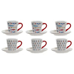 Ensemble de tasses à café DKD Home Decor Multicouleur Grès (130 ml) Mamm