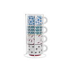 Ensemble de tasses à café DKD Home Decor Multicouleur Grès (150 ml) Mamm