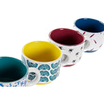 Ensemble de tasses à café DKD Home Decor Multicouleur Grès (150 ml) Mamm
