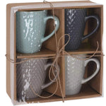 Ensemble de tasses à café Excellent Houseware Géométrique Grès 4 Pièces 300 ml Mamm