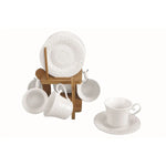 Ensemble de tasses à café Home ESPRIT Blanc Bambou Porcelaine 90 ml Mamm