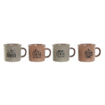 Ensemble de tasses à café Home ESPRIT Bleu Rose Grès 4 Pièces 180 ml Mamm
