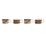 Ensemble de tasses à café Home ESPRIT Bleu Vert Rose Lila Métal Bambou Dolomite 260 ml Mamm