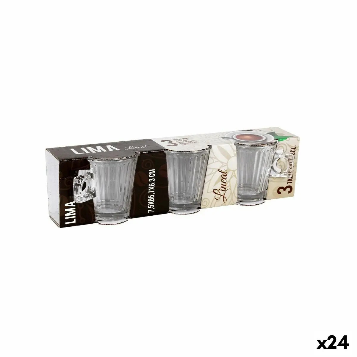 Ensemble de tasses à café Lima lineal 3 Pièces (24 Unités) Mamm