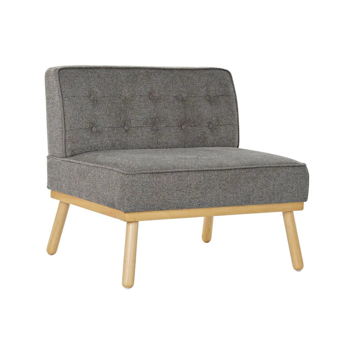 Fauteuil DKD Home Decor 80 x 66 x 72 cm Sapin Bois Marron Gris foncé Bigbuy