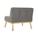 Fauteuil DKD Home Decor 80 x 66 x 72 cm Sapin Bois Marron Gris foncé Bigbuy