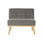 Fauteuil DKD Home Decor 80 x 66 x 72 cm Sapin Bois Marron Gris foncé Bigbuy