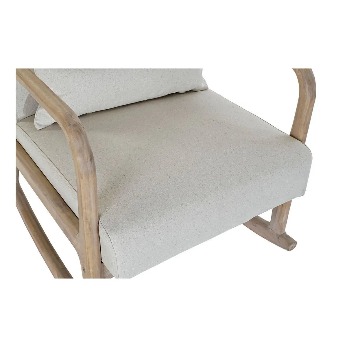 Fauteuil DKD Home Decor Beige Naturel Bois d'hévéa Sixties 66 x 85 x 81 cm Bigbuy
