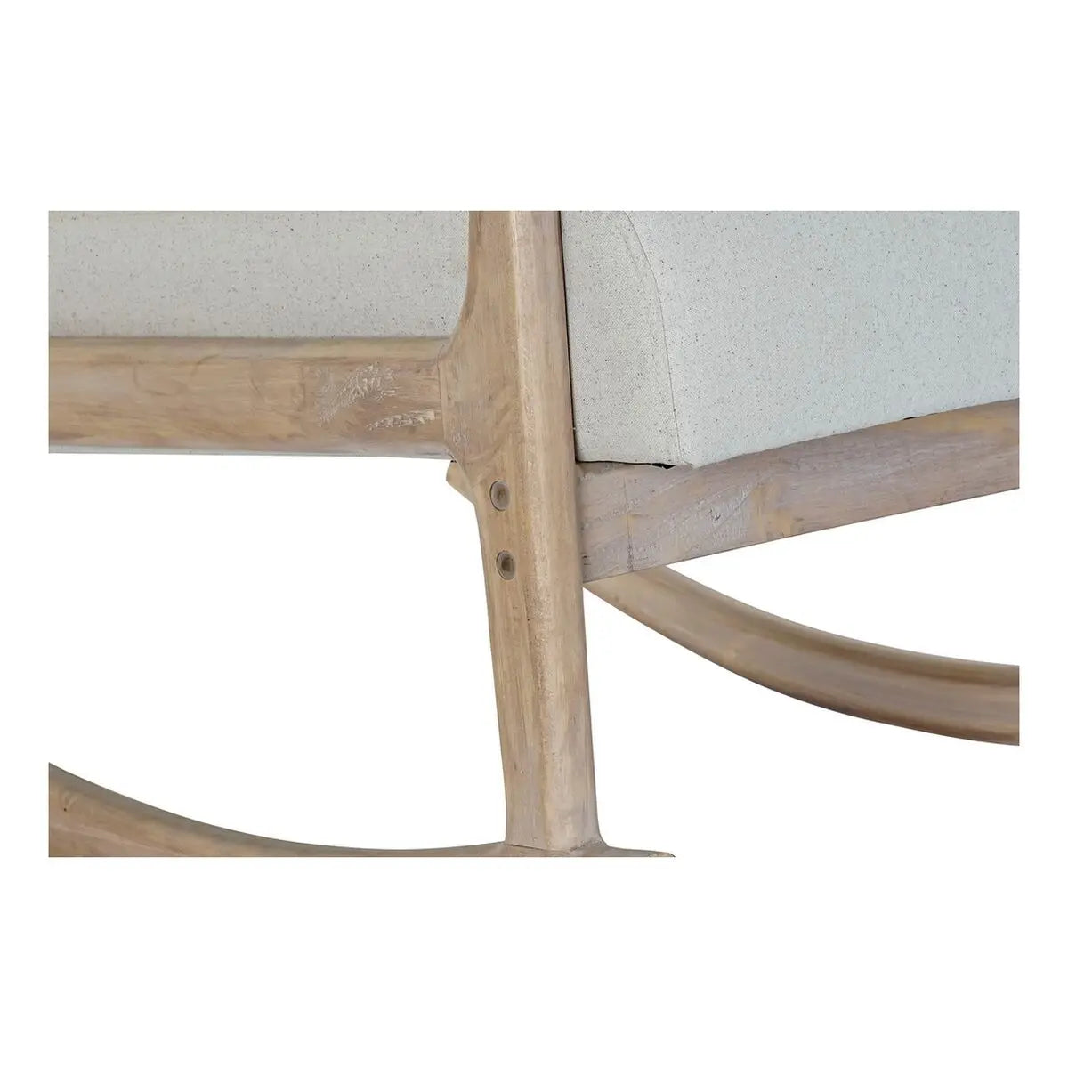 Fauteuil DKD Home Decor Beige Naturel Bois d'hévéa Sixties 66 x 85 x 81 cm Bigbuy