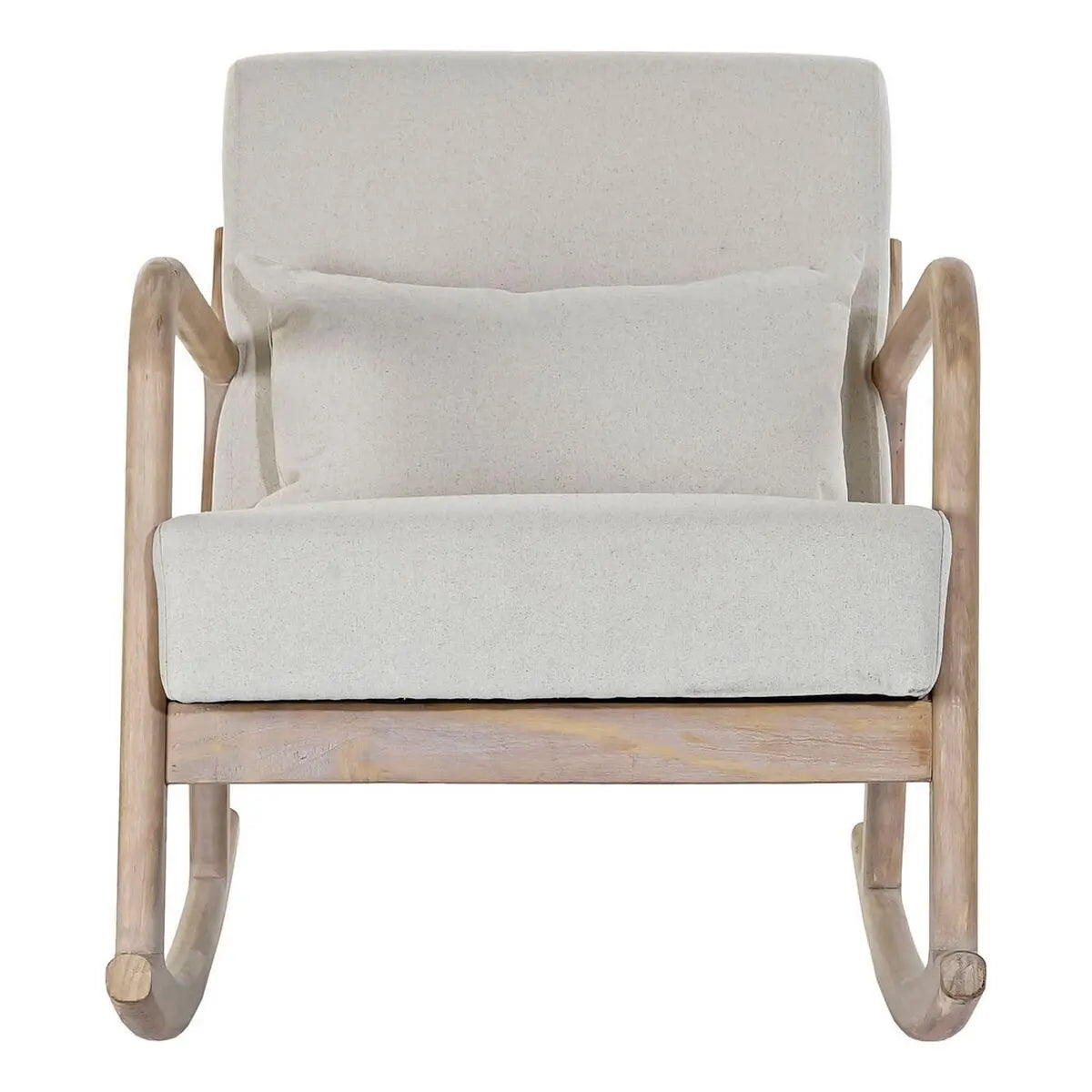 Fauteuil DKD Home Decor Beige Naturel Bois d'hévéa Sixties 66 x 85 x 81 cm Bigbuy