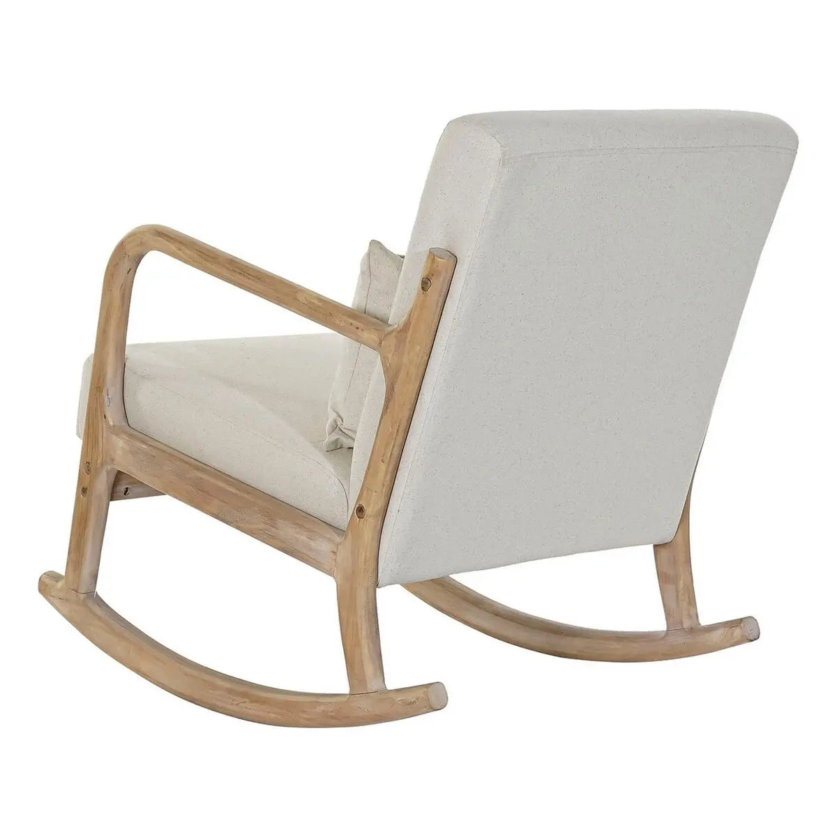 Fauteuil DKD Home Decor Beige Naturel Bois d'hévéa Sixties 66 x 85 x 81 cm Bigbuy