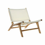 Fauteuil DKD Home Decor Blanc PVC Teck (65 x 80 x 68 cm) Bigbuy