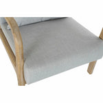 Fauteuil DKD Home Decor Gris Polyester Lin Bois d'hévéa (65 x 83 x 74 cm) Bigbuy