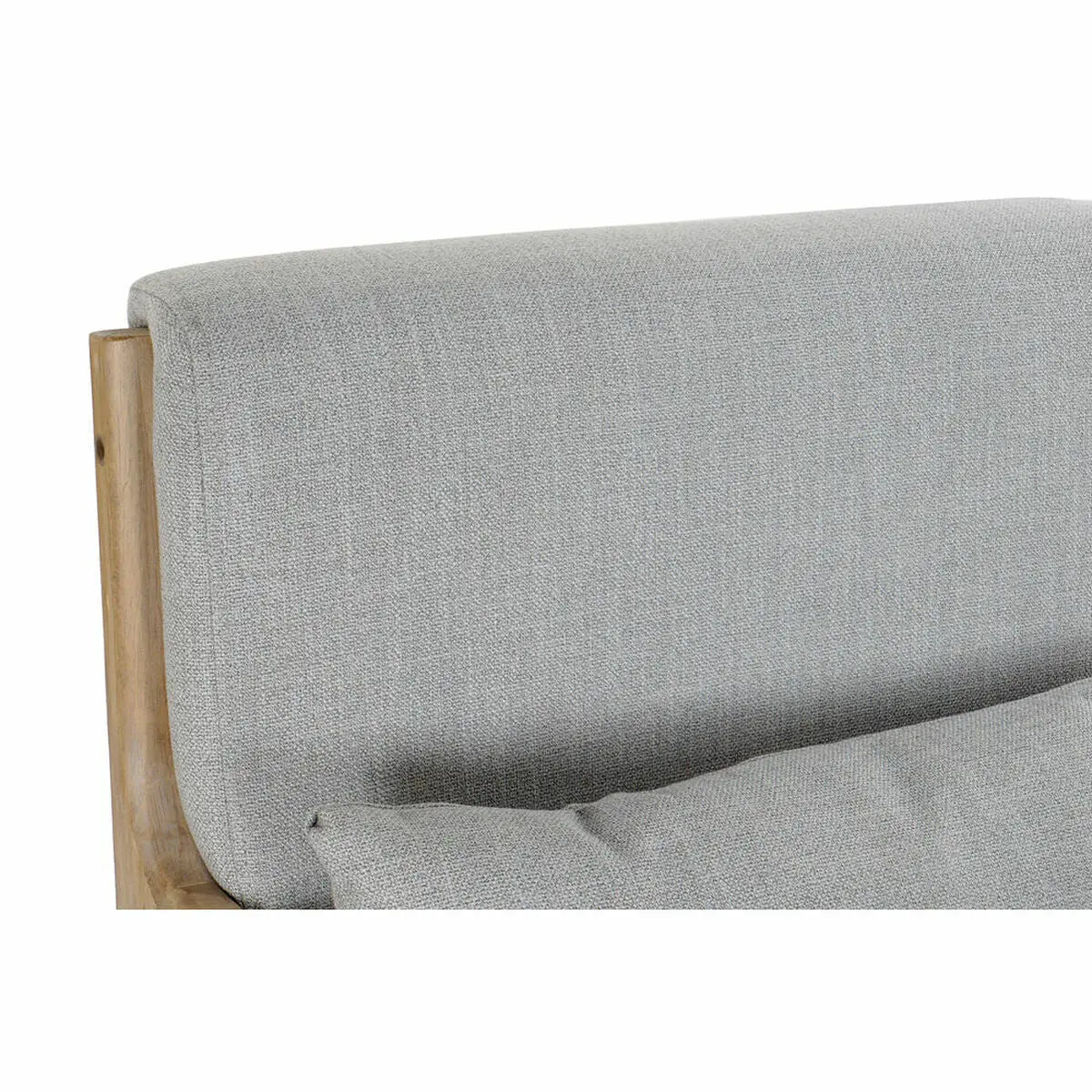 Fauteuil DKD Home Decor Gris Polyester Lin Bois d'hévéa (65 x 83 x 74 cm) Bigbuy