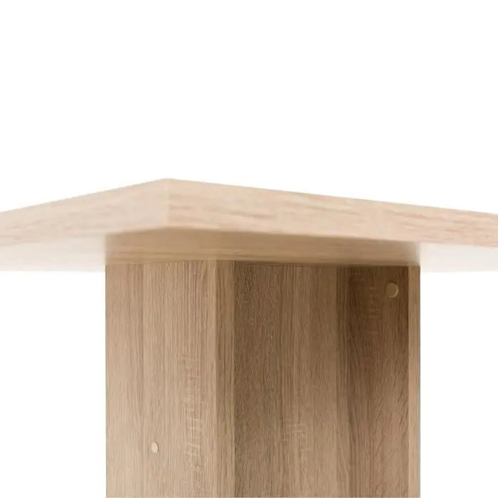 GUSTAVE Table a manger carrée de 2 a 4 personnes classique décor chene - L 80 x l 80 cm Mamm