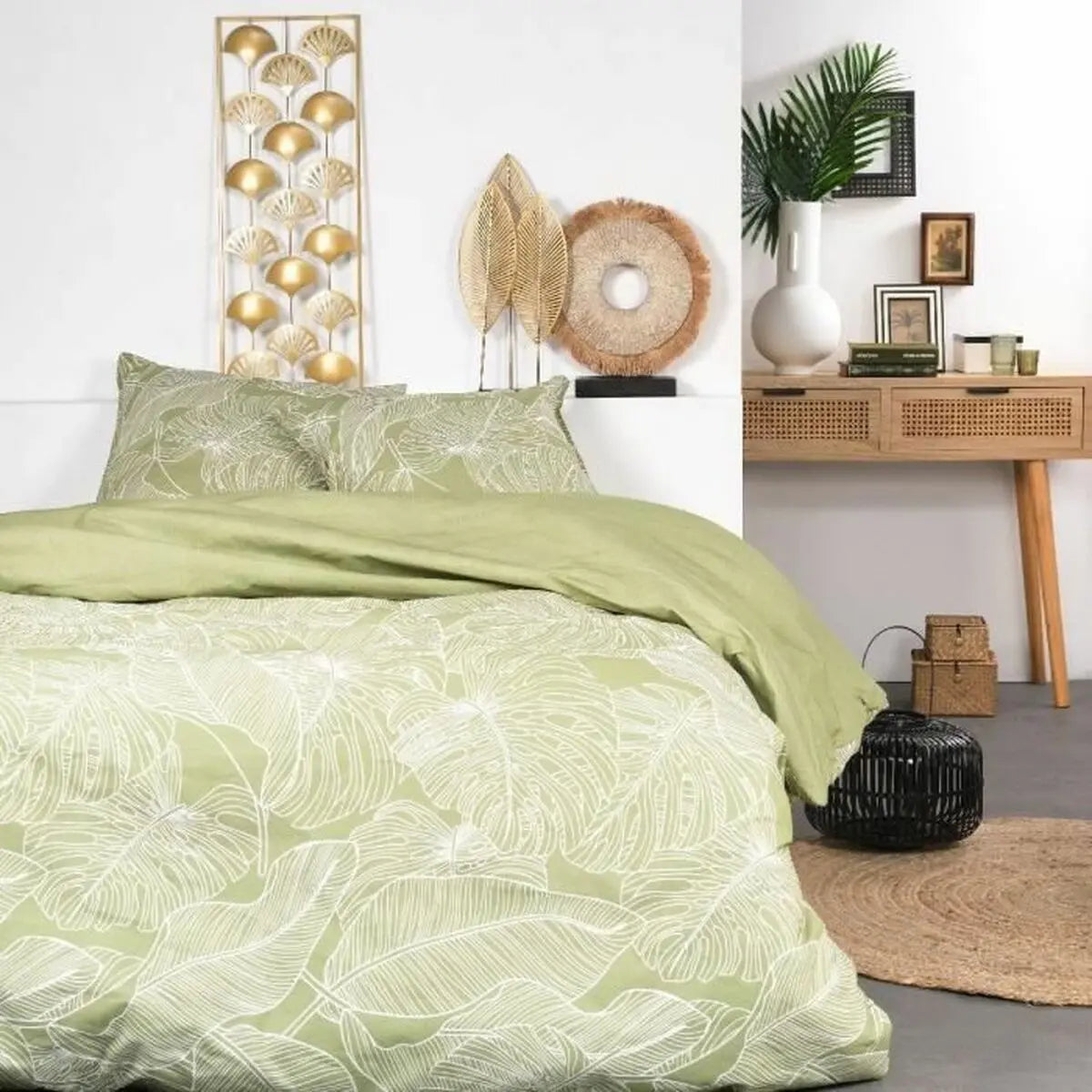 Housse de Couette SUNSHINE  TODAY  Floral Vert 240 x 260 cm Mamm