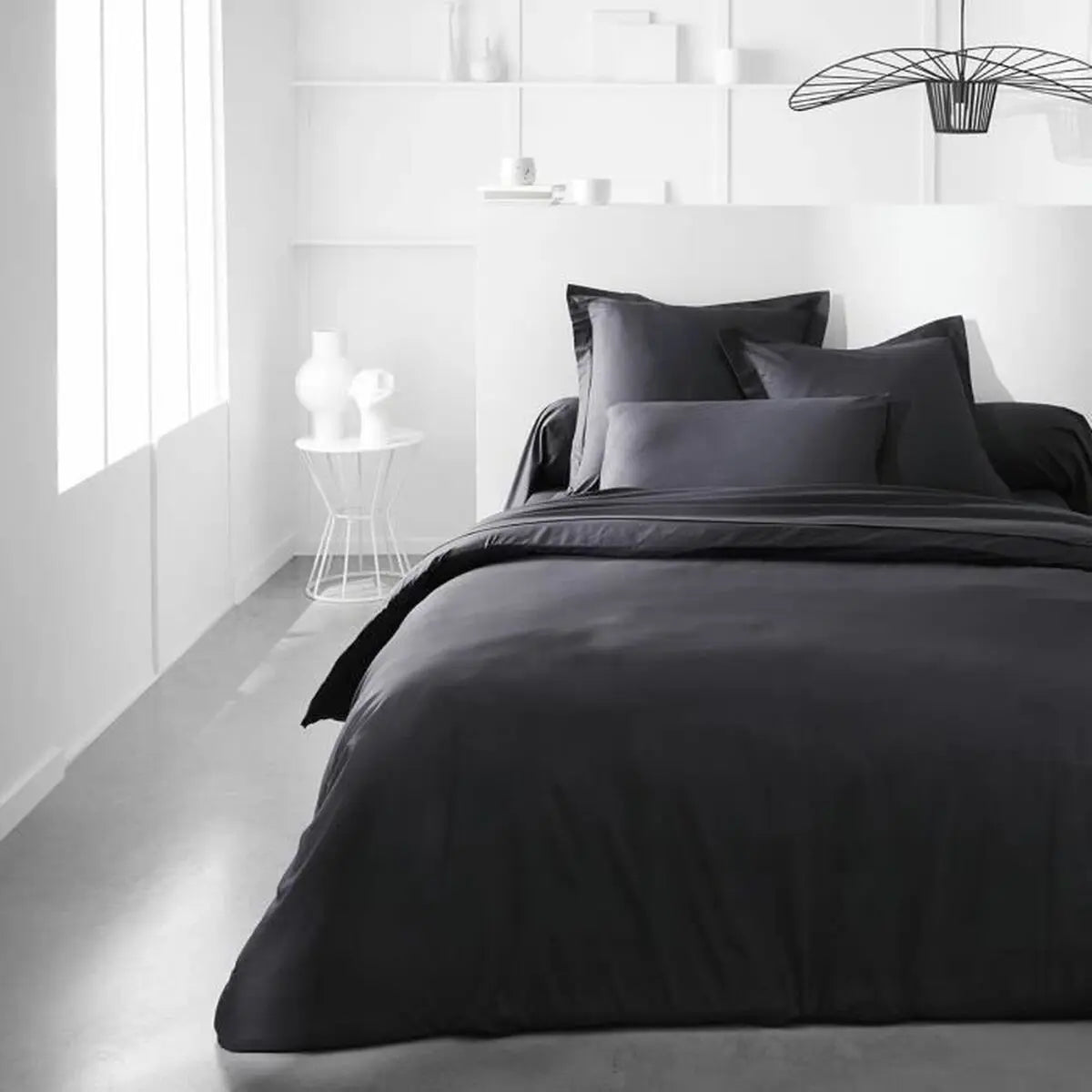 Housse de Couette TODAY Essential Noir Anthracite 220 x 240 cm Mamm