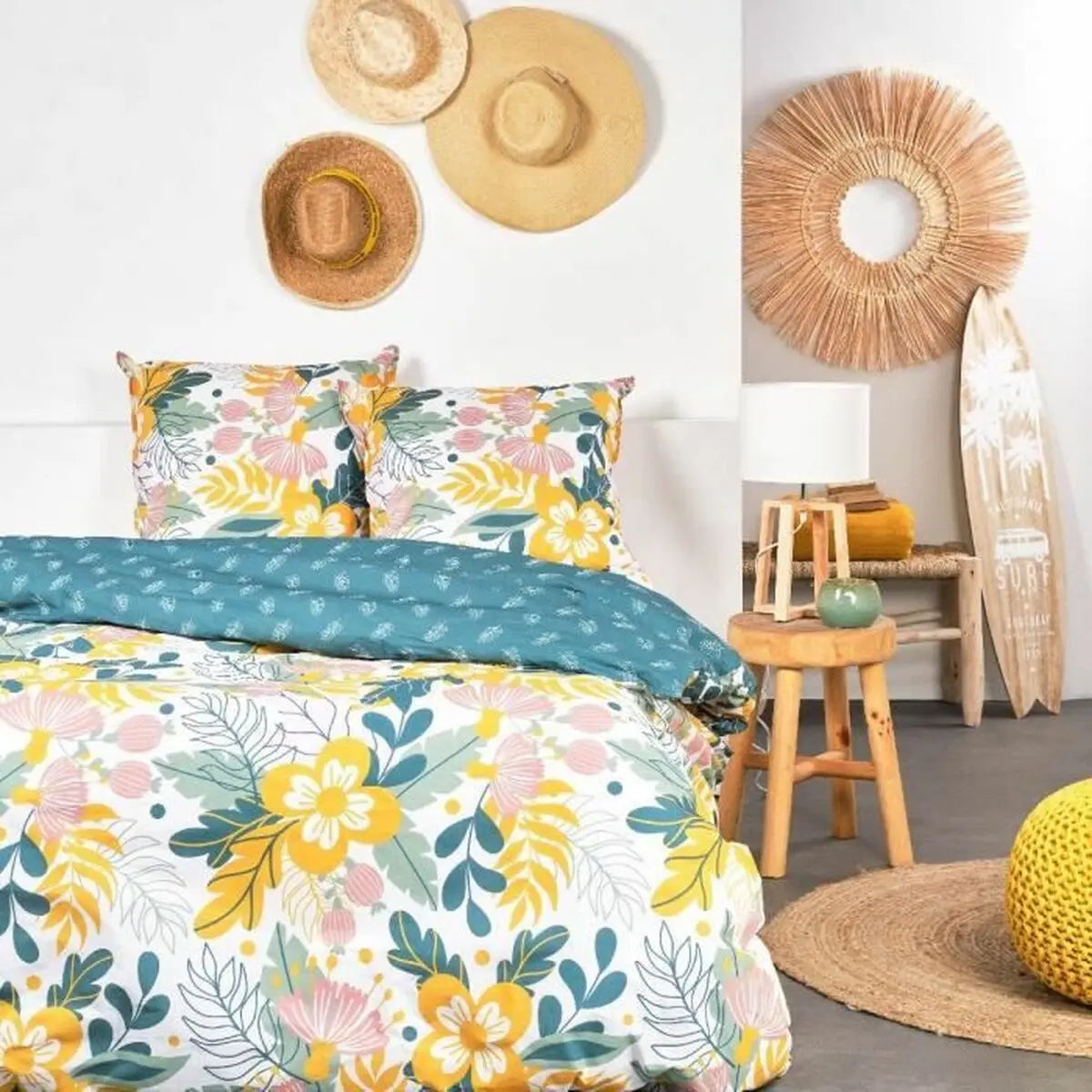 Housse de Couette TODAY SUNSHINE Floral Multicouleur 240 x 220 cm Mamm