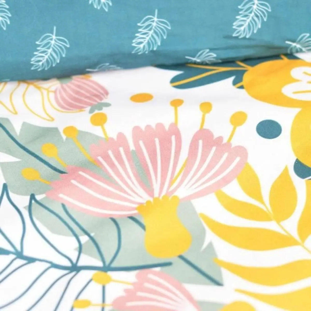Housse de Couette TODAY SUNSHINE Floral Multicouleur 240 x 220 cm Mamm