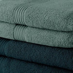 Lot de 5 Draps de Bain TODAY 70x130 cm 100% Coton - 3 paon + 2 celadon Mamm