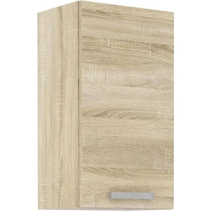 Meuble haut 1 porte battante - Décor chene sonoma - L 40 x P 31,6 x 72 cm - LASSEN Mamm
