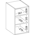 Meuble haut 1 porte battante - Gris mat - L 40 x P 31,6 x 72 cm - LASSEN Mamm