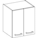 Meuble haut portes battantes - Gris mat - L 60 cm x P 31,6 x H 72 cm - LASSEN Mamm